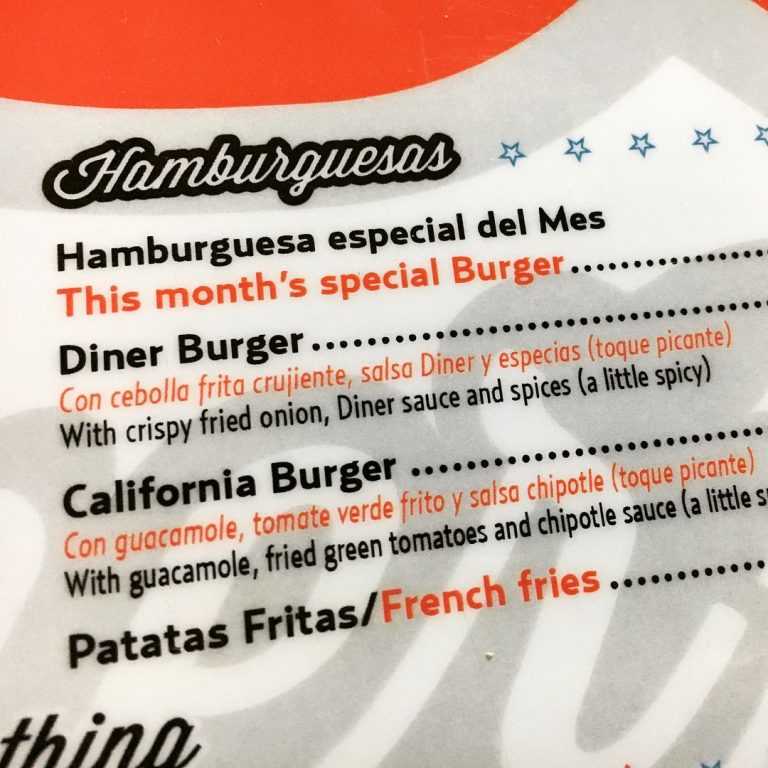 Diner Burger - Carta - Diner - Fan Burger Club