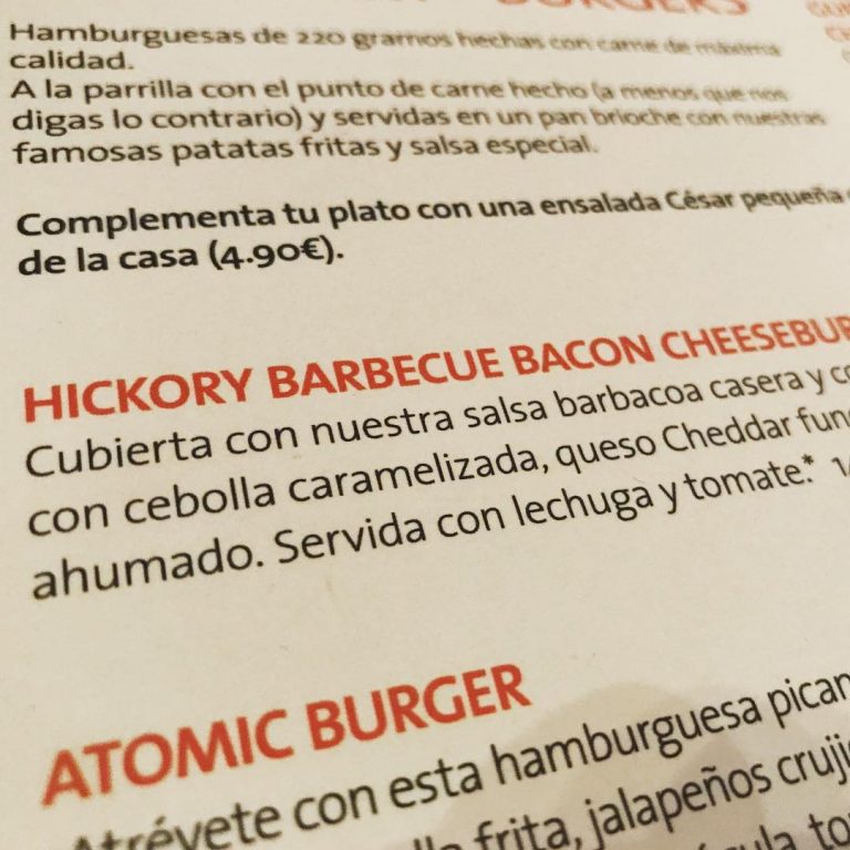 Hickory BBQ Bacon CheeseBurger - Carta - Hard Rock Cafe Mallorca - Fan Burger Club