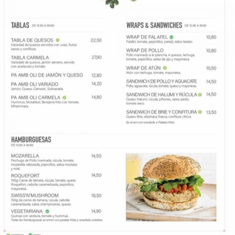 Swiss n Mushroom - Carta - Cafe Carmela - Fan Burger Club