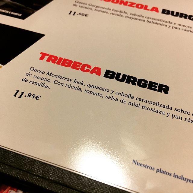 Tribeca - Carta - Fan Burger Club